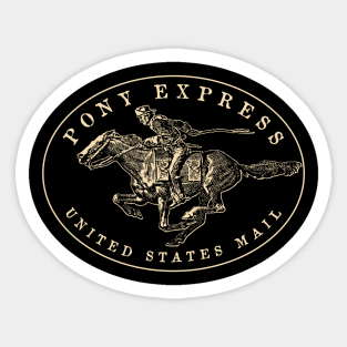 Vintage USPS Pony Express 3 by Buck Tee Sticker
